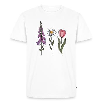 Digitale Daisy Tulip III - T-shirt Premium bio Homme - blanc - Devant - Nico (187cm)