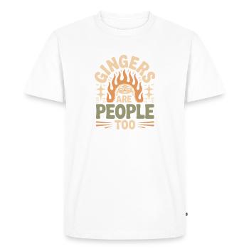 Les rouquins sont aussi des gens - T-shirt Premium bio Homme - blanc - Devant - Nico (187cm)