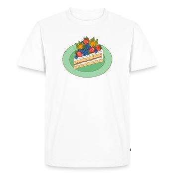 Fruity cake splendour - Men's Premium Organic T-Shirt - white - Front - Nico (187cm)
