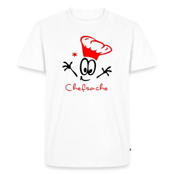Chef's top priority - Men's Premium Organic T-Shirt - white - Front - Nico (187cm)