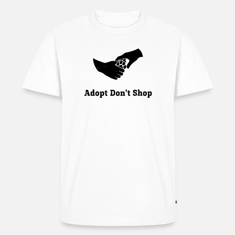 Adopt Dont Shop Pfote Faust Check - Männer Premium Bio T-Shirt - Weiß