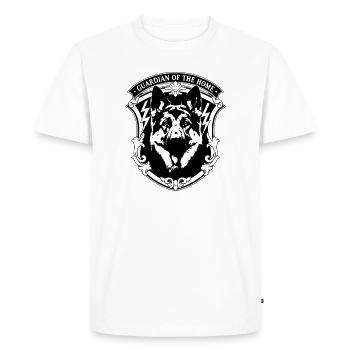Cimier du berger allemand gardien de la maison - T-shirt Premium bio Homme - blanc - Devant - Nico (187cm)
