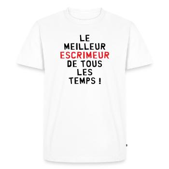 Meilleur Escrimeur de Tous les Temps Cadeau - T-shirt Premium bio Homme - blanc - Devant - Nico (187cm)
