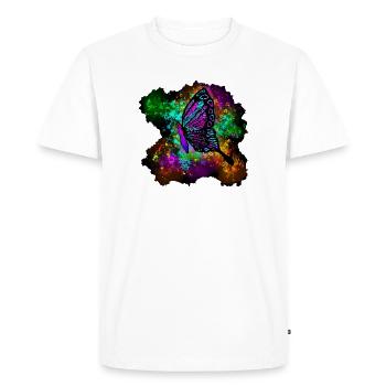 Speckled Butterfly - Men's Premium Organic T-Shirt - white - Front - Nico (187cm)