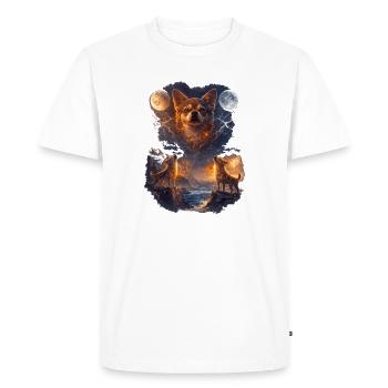 Chihuahua deux lunes - T-shirt Premium bio Homme - blanc - Devant - Nico (187cm)
