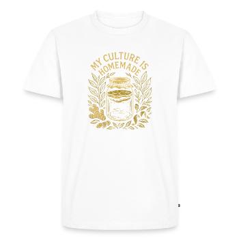 Homemade Culture | Kombucha Fermentation - Men's Premium Organic T-Shirt - white - Front - Nico (187cm)