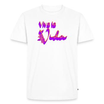 Sur le design des fleurs de vie - T-shirt Premium bio Homme - blanc - Devant - Nico (187cm)