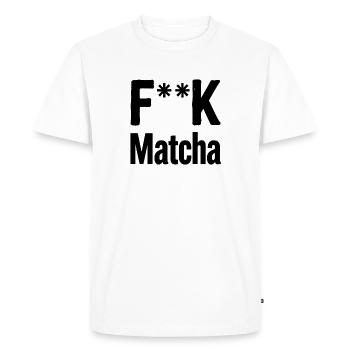 Attitude de matcha de - T-shirt Premium bio Homme - blanc - Devant - Nico (187cm)