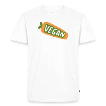 Chemise végane design végétal mignonne végétarien - T-shirt Premium bio Homme - blanc - Devant - Nico (187cm)