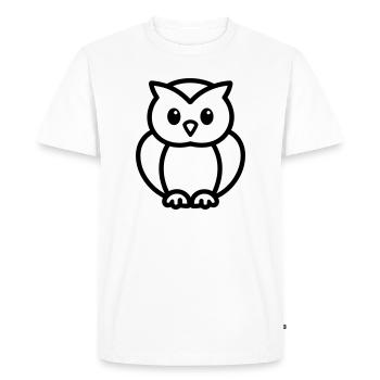 chouette - T-shirt Premium bio Homme - blanc - Devant - Nico (187cm)