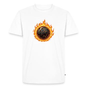 Boule de bowling en lave - T-shirt Premium bio Homme - blanc - Devant - Nico (187cm)