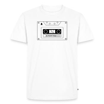 Ambiances rétro cassette – Old School cool ! - T-shirt Premium bio Homme - blanc - Devant - Nico (187cm)