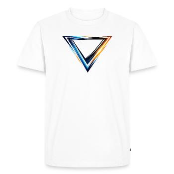 Triangle de design de justaucorps Style sportif moderne - T-shirt Premium bio Homme - blanc - Devant - Nico (187cm)