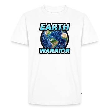 T-shirt Eco Punk Y2K Earth Warrior - T-shirt Premium bio Homme - blanc - Devant - Nico (187cm)