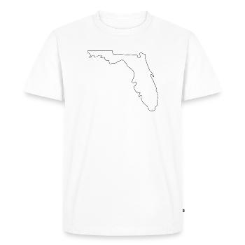 Carte panoramique de la Floride - T-shirt Premium bio Homme - blanc - Devant - Nico (187cm)