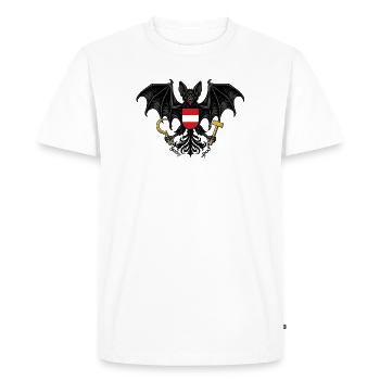 Chauve-souris fédérale autrichienne - Armoiries gothiques - T-shirt Premium bio Homme - blanc - Devant - Nico (187cm)