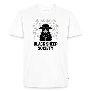 Société du Mouton Noir Black Sheep Society - Men's Premium Organic T-Shirt - white - Front - Nico (187cm)