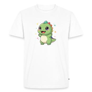 Magie Étoilée Dino Joyeuse - T-shirt Premium bio Homme - blanc - Devant - Nico (187cm)