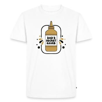 Drôle de Dads Secret Sauce Griller - T-shirt Premium bio Homme - blanc - Devant - Nico (187cm)