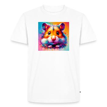 hamster - Men's Premium Organic T-Shirt - white - Front - Nico (187cm)
