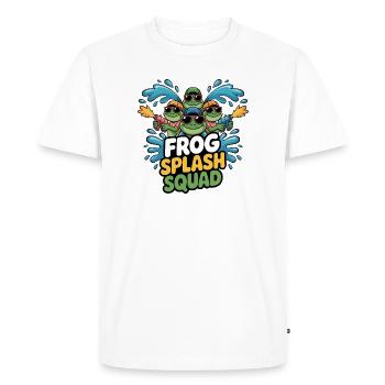 Frog Splash Squad Frog Crew - Men's Premium Organic T-Shirt - white - Front - Nico (187cm)