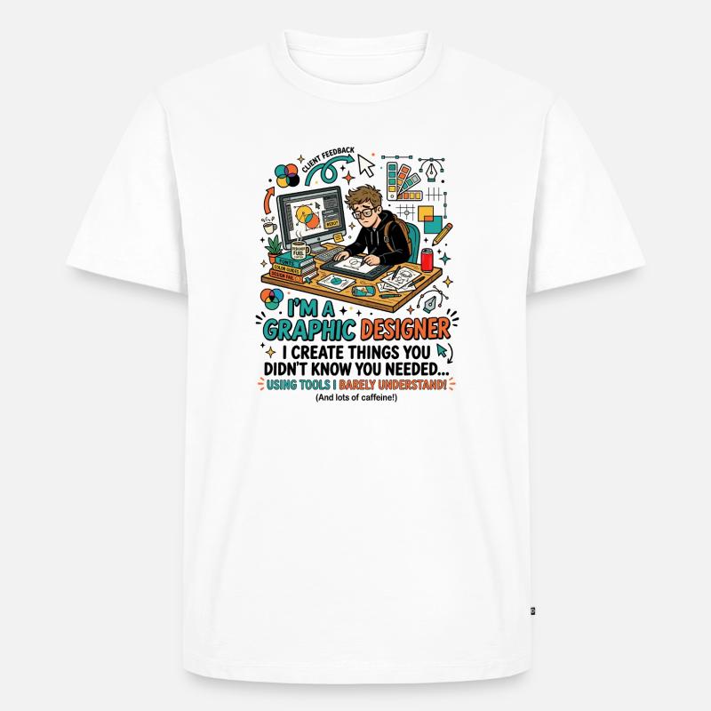 Graphic Designer Tools Humor Spruch - Männer Premium Bio T-Shirt - Weiß