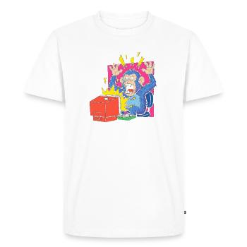 Alarme de singe sur l’ordinateur - T-shirt Premium bio Homme - blanc - Devant - Nico (187cm)
