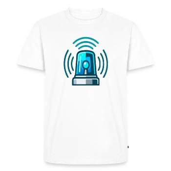 Sauvetage de l’alarme de sirène à lumière bleue - T-shirt Premium bio Homme - blanc - Devant - Nico (187cm)