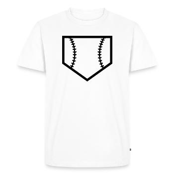 Home plate - Men's Premium Organic T-Shirt - white - Front - Nico (187cm)
