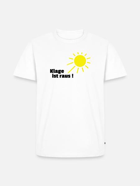 Klage ist raus Sonne - Männer Premium Bio T-Shirt - Weiß