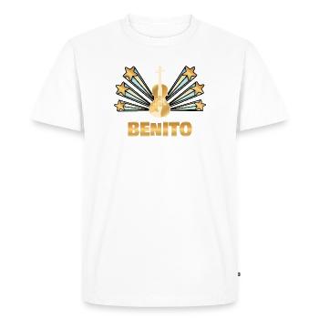 Benito - Men's Premium Organic T-Shirt - white - Front - Nico (187cm)