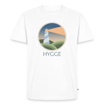 Hygge Lighthouse - Men's Premium Organic T-Shirt - white - Front - Nico (187cm)