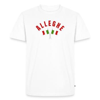 Alleghe Italian Flags - Men's Premium Organic T-Shirt - white - Front - Nico (187cm)