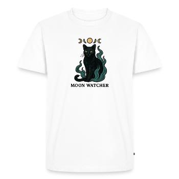 Photo du chat Gardien de la Lune - T-shirt Premium bio Homme - blanc - Devant - Nico (187cm)