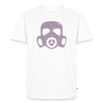 Grunge Gas Mask Nuclear Radioactive Particulate Matter - Men's Premium Organic T-Shirt - white - Front - Nico (187cm)