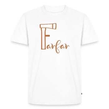 Grand-père Hache - T-shirt Premium bio Homme - blanc - Devant - Nico (187cm)