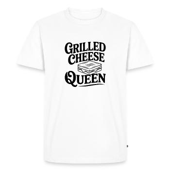 Grilled Cheese Queen - Men's Premium Organic T-Shirt - white - Front - Nico (187cm)