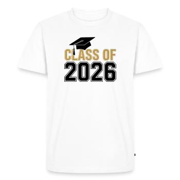 Class of 2026 Graduation T-Shirt – Funny / Proud - T-shirt Premium bio Homme - blanc - Devant - Nico (187cm)