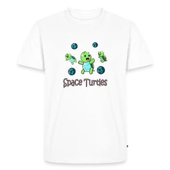 Space Turtles Astronauts Baby Turtle - Men's Premium Organic T-Shirt - white - Front - Nico (187cm)