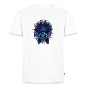 Moonlight Bat Neon - Men's Premium Organic T-Shirt - white - Front - Nico (187cm)