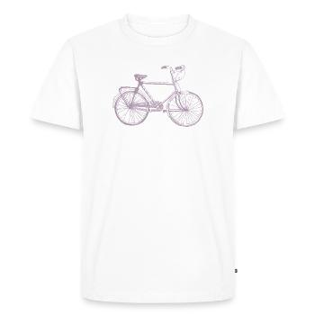 Cyclist Retro Sketch Vintage Silhouette - Men's Premium Organic T-Shirt - white - Front - Nico (187cm)