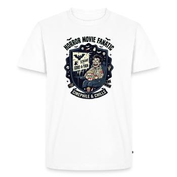 Horror Movie Fan Cinephile - Men's Premium Organic T-Shirt - white - Front - Nico (187cm)
