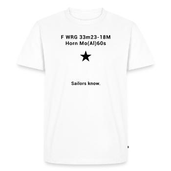 Lighthouse Old Weser - Sailing North Sea Baltic Sea - Men's Premium Organic T-Shirt - white - Front - Nico (187cm)