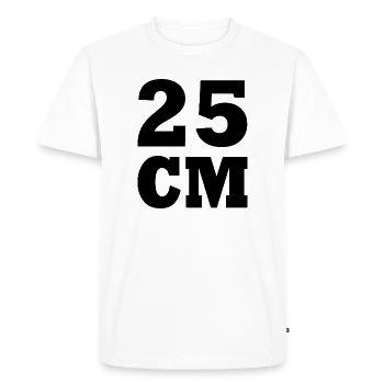25 cm - Men's Premium Organic T-Shirt - white - Front - Nico (187cm)