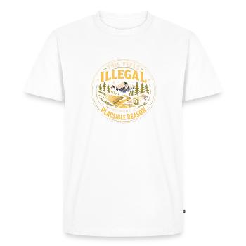 Feels illegal | Night Cache Humor - Men's Premium Organic T-Shirt - white - Front - Nico (187cm)