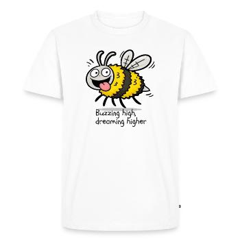abeille - T-shirt Premium bio Homme - blanc - Devant - Nico (187cm)