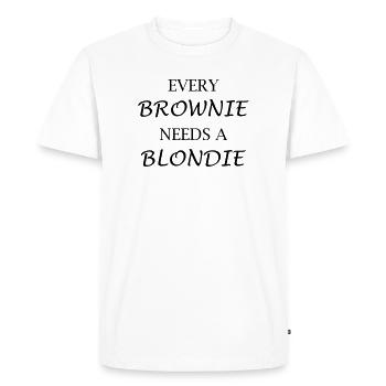 Brownie - T-shirt Premium bio Homme - blanc - Devant - Nico (187cm)