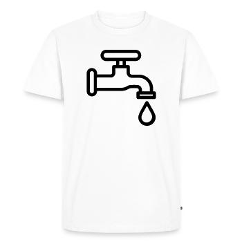robinet - T-shirt Premium bio Homme - blanc - Devant - Nico (187cm)