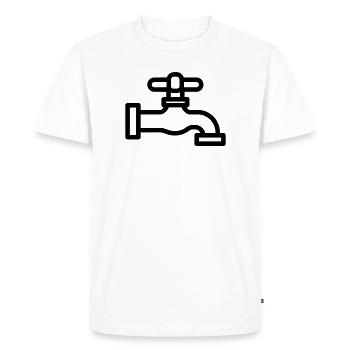 robinet - T-shirt Premium bio Homme - blanc - Devant - Nico (187cm)