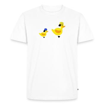 Fire Brigade Ducks - Jack - Men's Premium Organic T-Shirt - white - Front - Nico (187cm)